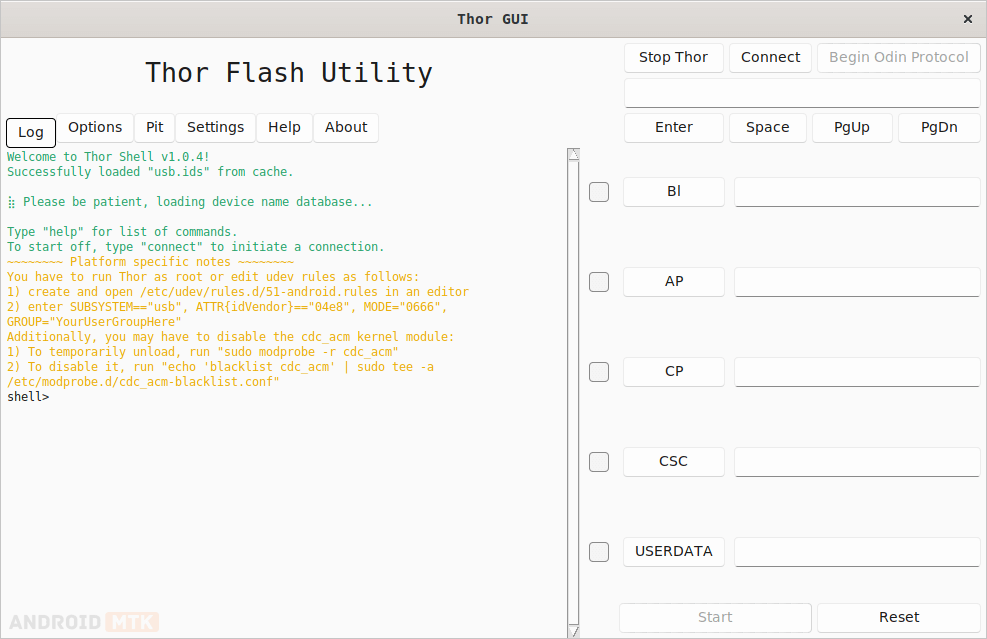 Thor Flash Utility