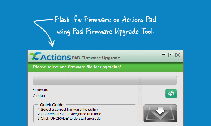 Actions Pad Firmware Upgrade Tool