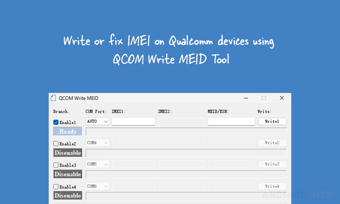 QCOM Write MEID Tool QCOM Write MEID Tool