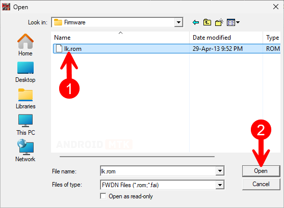 FWDN V7 Tool Select File FWDN V7 Tool Select File