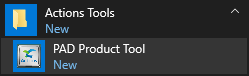 Actions Pad Product Tool Launch
