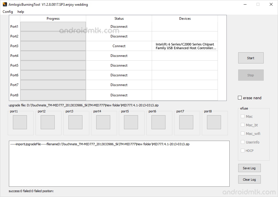 Amlogic USB Burning Tool Connect