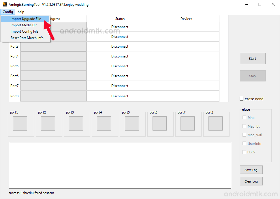 Amlogic USB Burning Tool Import upgrade File