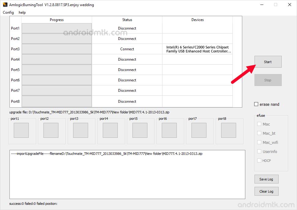 Amlogic USB Burning Tool Start