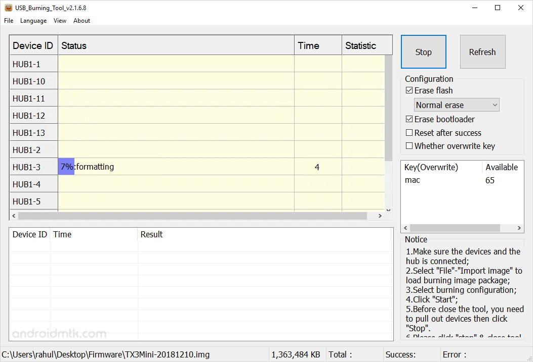 Amlogic USB Burning Tool Flashing