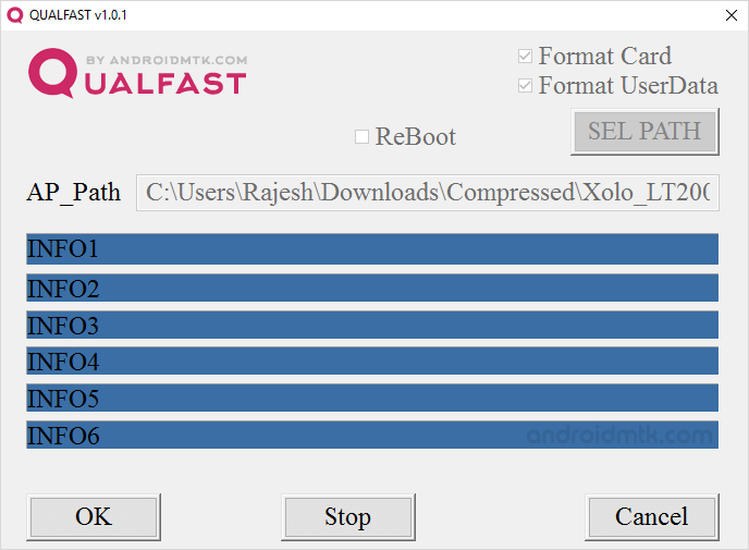 AP Path Set in Qualfast Software