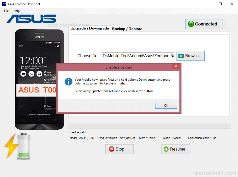 asus zenphone flash tool adb