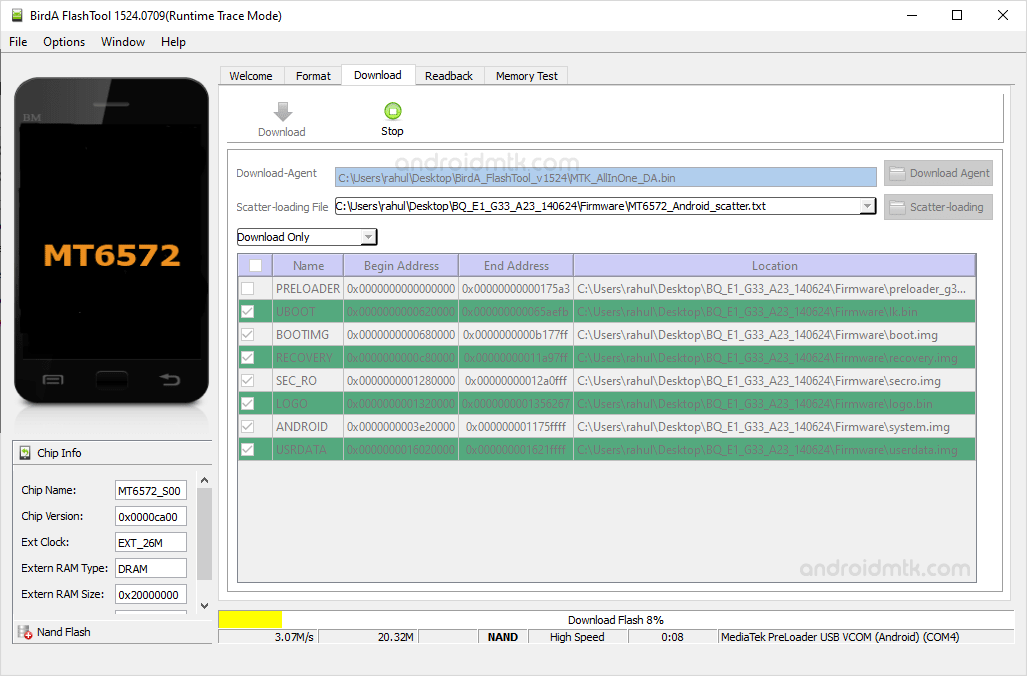 BirdA Flash Tool Flashing