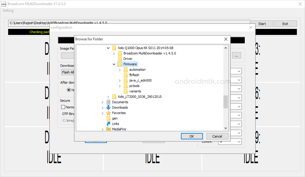 Broadcom Multi Downloader Select Firmware Folder