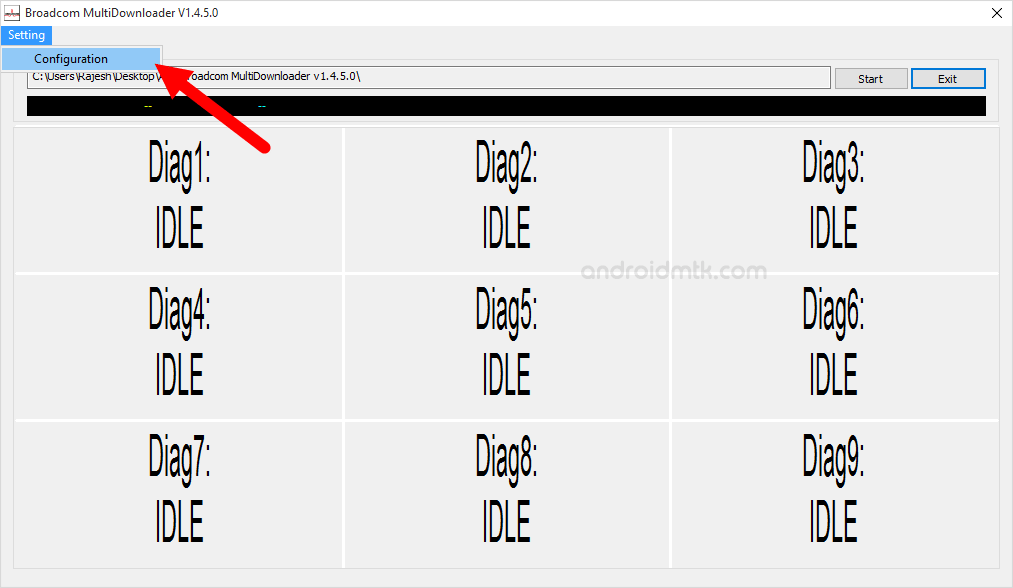 Broadcom Multi Downloader Settings