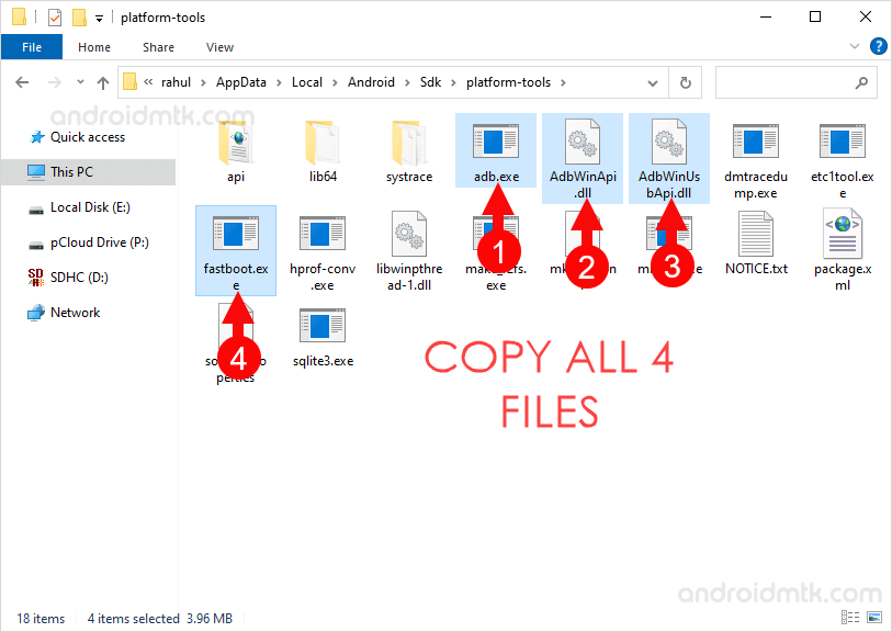 Copy Fastboot files