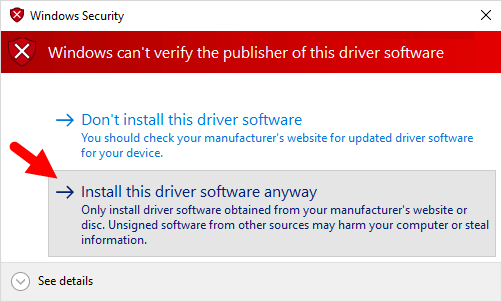 universal adb driver setup windows security Install this driver software anyway