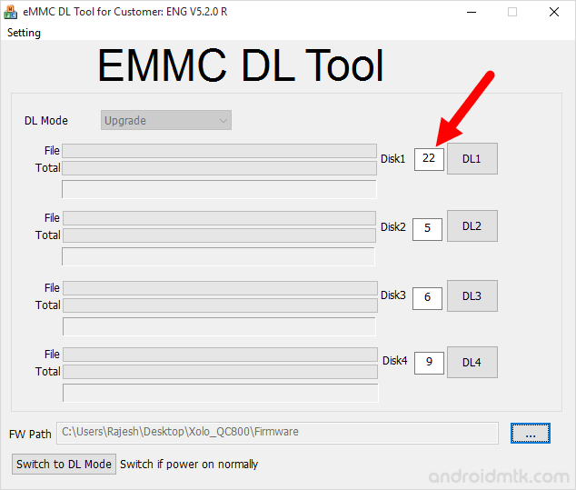 eMMC DL For Customer Change Port