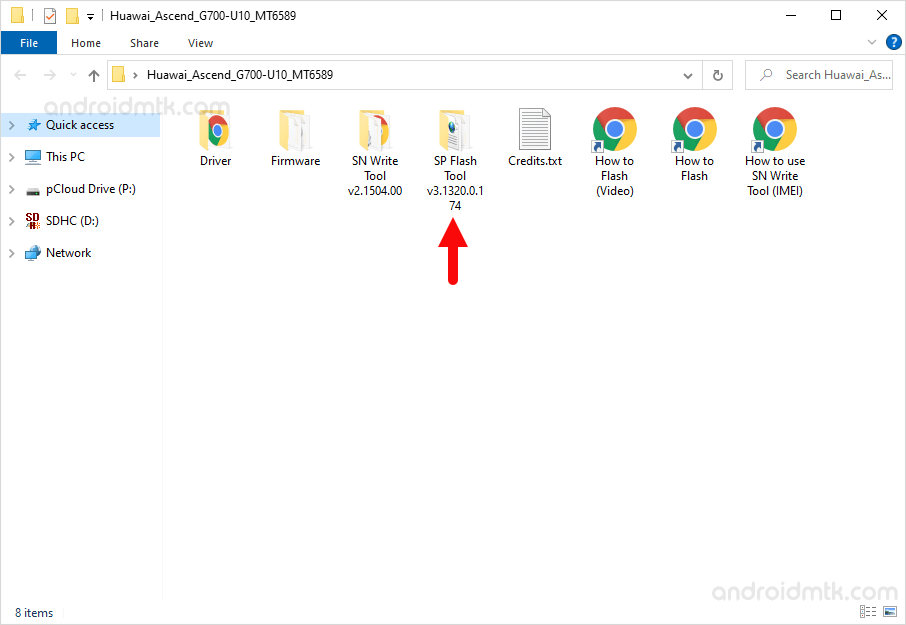 Huawei Ascend G700-U10 SP Flash Tool Folder