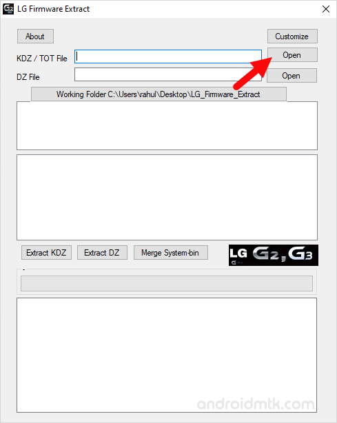 LG Firmware Extract Tool Load KDZ