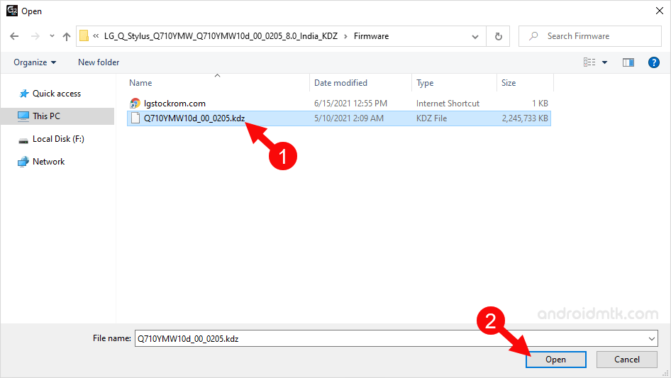 LG Firmware Extract Tool Select KDZ