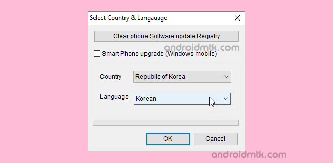 LG Flash Tool Country language