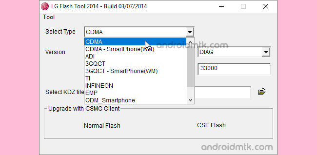 LG Flash Tool Select Type