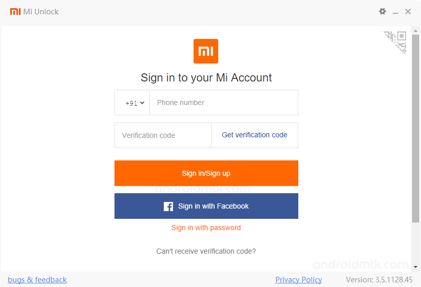 mi unlock tool sign in