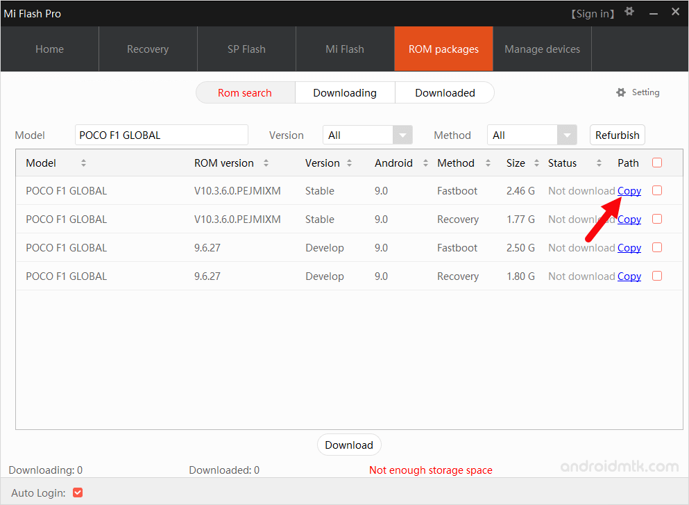 MiFlash Pro Firmware Link Copy