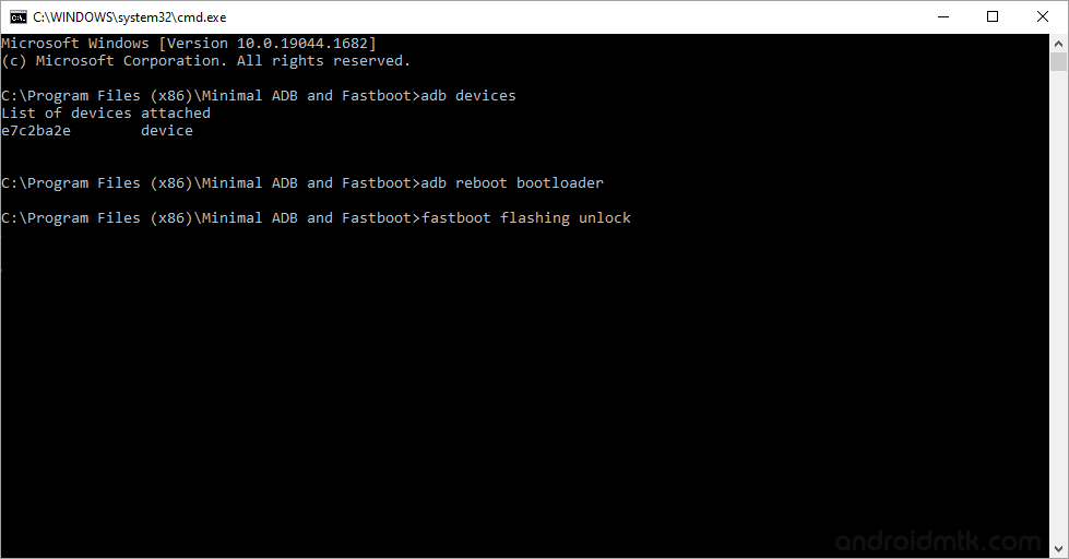 Minimal ADB Fastboot Flashing Unlock