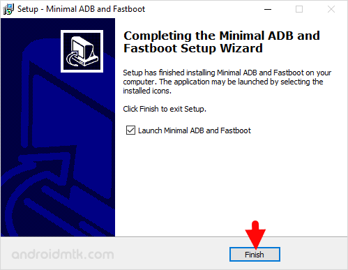 Minimal ADB Fastboot Setup Finish