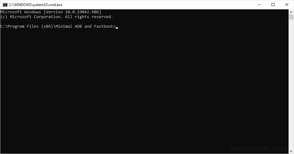 minimal command window