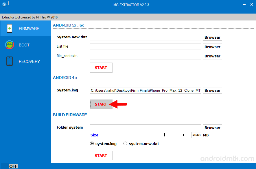 mtk extractor start