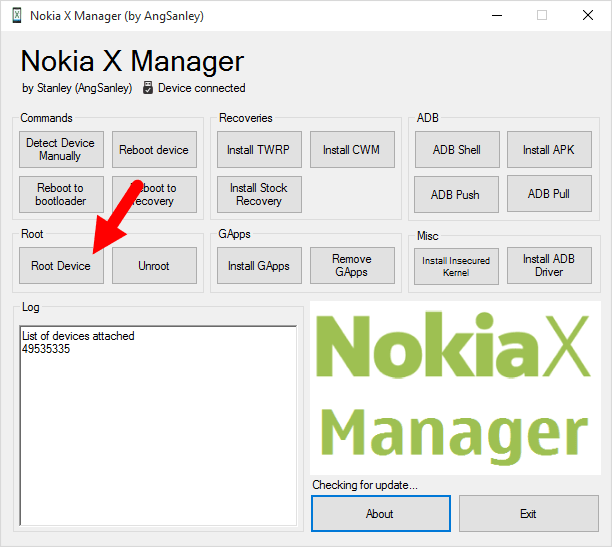 Nokia X Manager Device Root Device