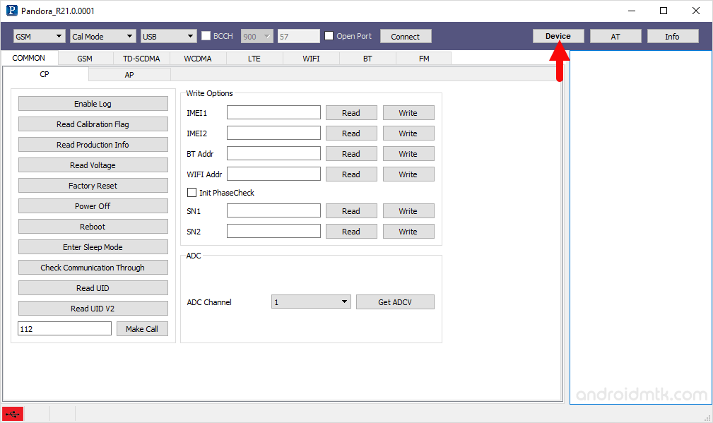 pandora tool configure