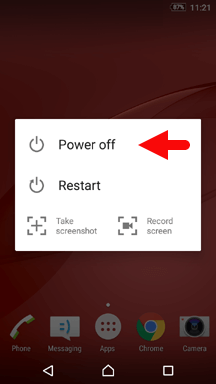 Power Off Sony Xperia