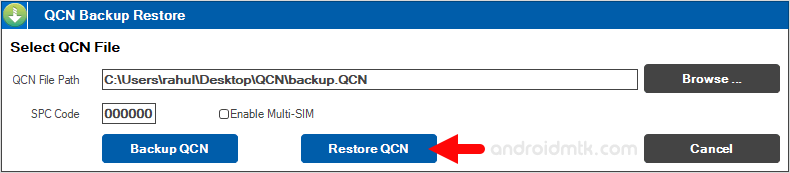 QFIl Restore QCN