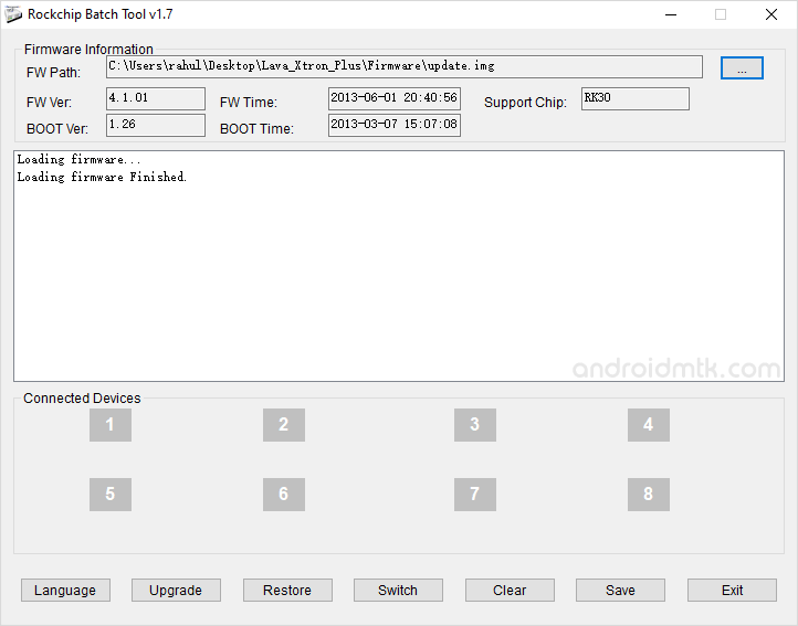 RockChip Batch Tool Firmware Loaded