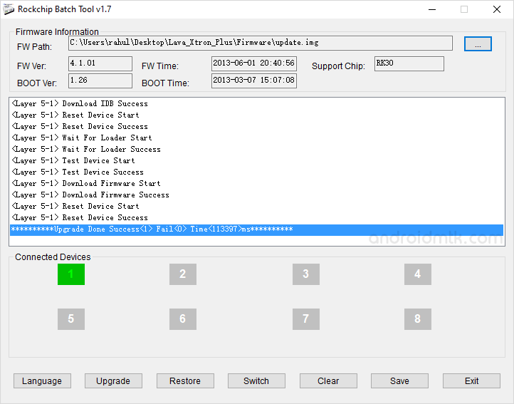 RockChip Batch Tool Success