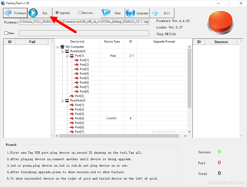 rockchip factorytool run