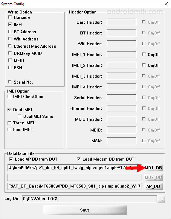 SN Write Tool BP Database