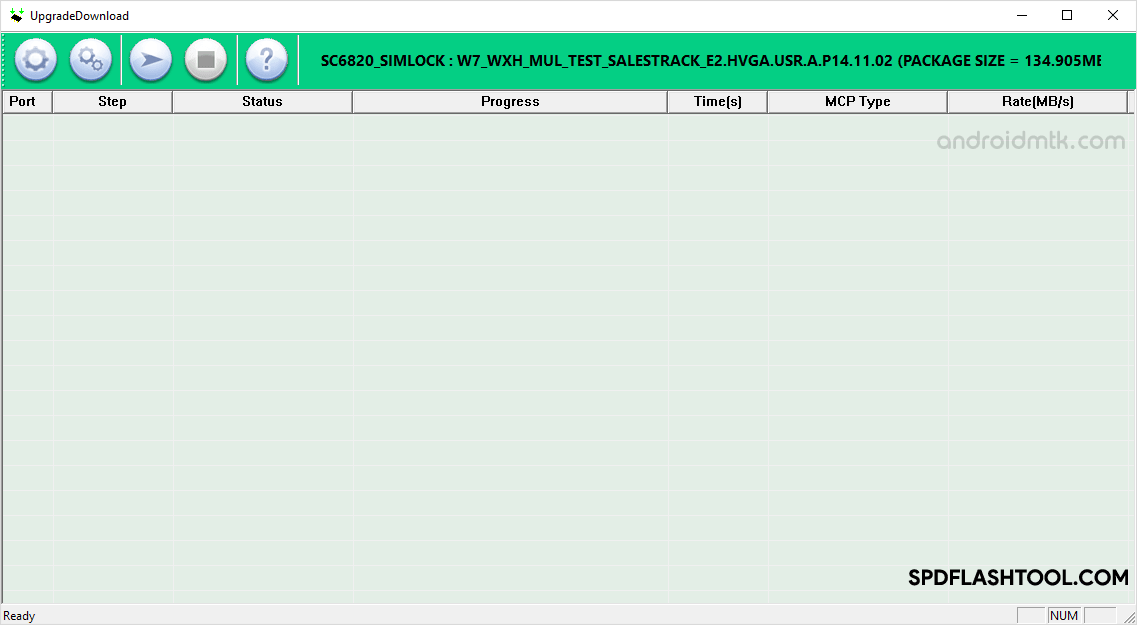 SPD Upgrade Tool File Loaded