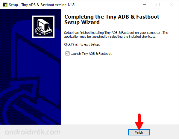 Tiny ADB Fastboot Setup Finish