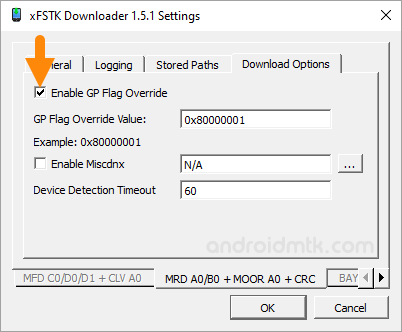 xFSTK Enable GP Flag Override