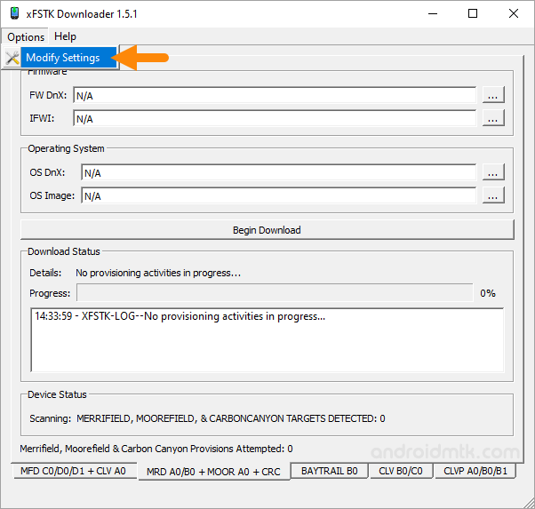 xFSTK Modify Settings