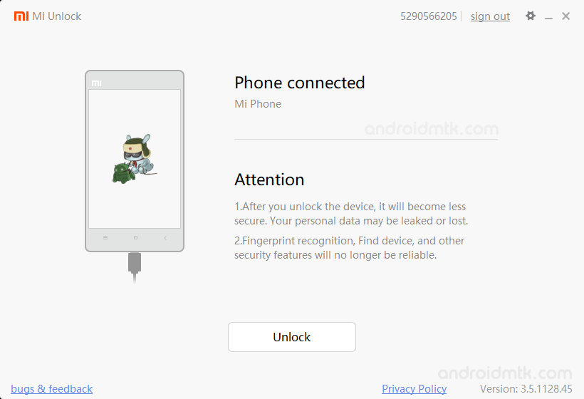Xiaomi Mi Unlock Tool