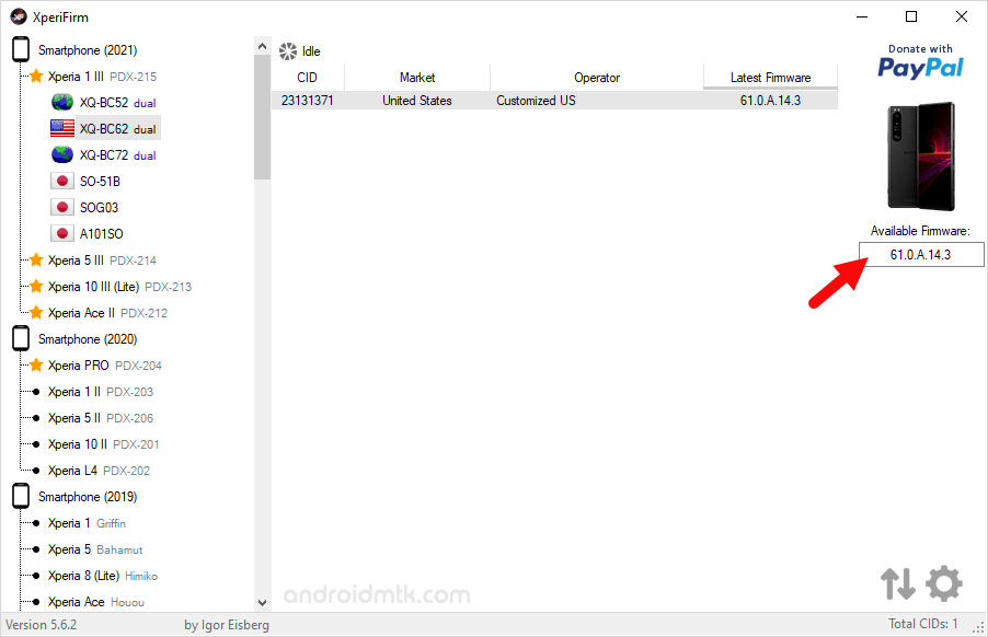 xperifirm firmware open